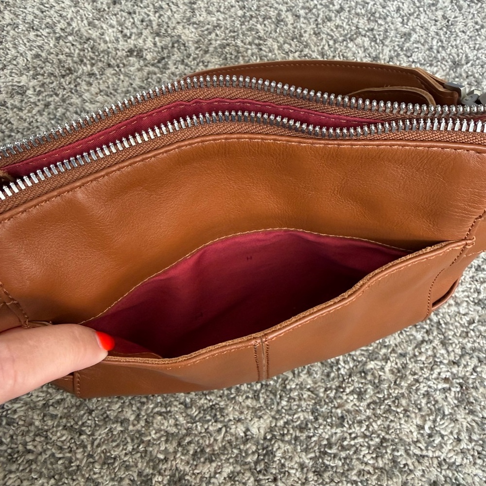 Hammitt Tan Woven Patch Shoulder Bag with Silver Studs - Picture 7 of 9